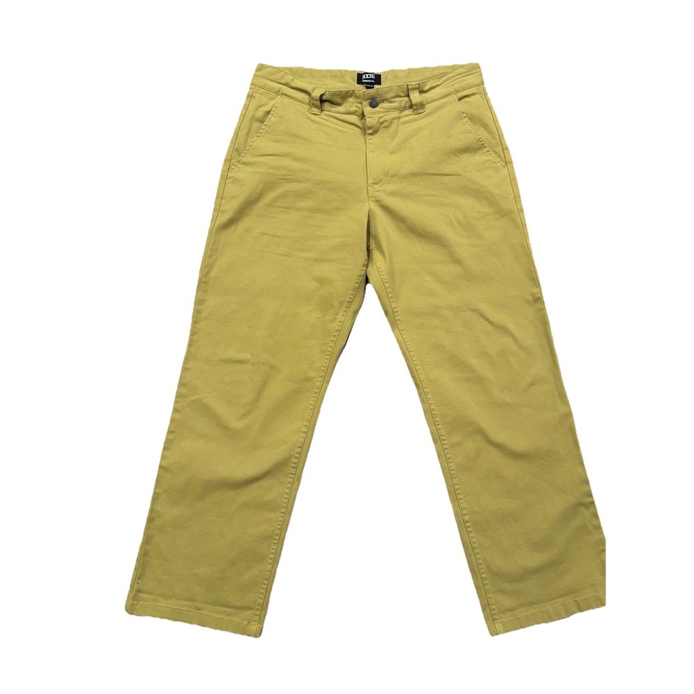 EUC CCS Pant Mens Khaki Cotton Spandex Stretch Chino Standard Plus W34xL30